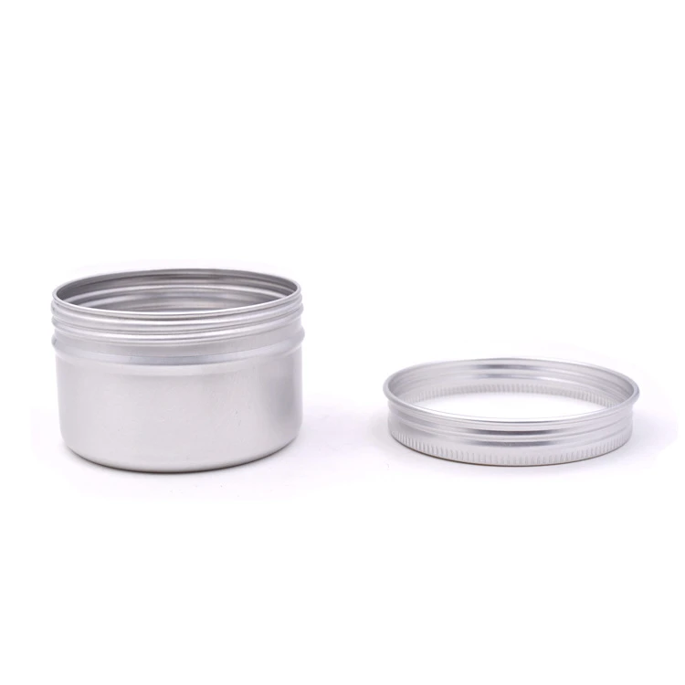 Free Sample Custom Logo 120ml Aluminum Jar Aluminum Round Tin Can metal Aluminium Cosmetic Jar Cans