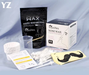Free Sample Nasal Hair Removal Depilatory Hard Wax Beans Waxing Kit 100g Nose Wax For Men And Women