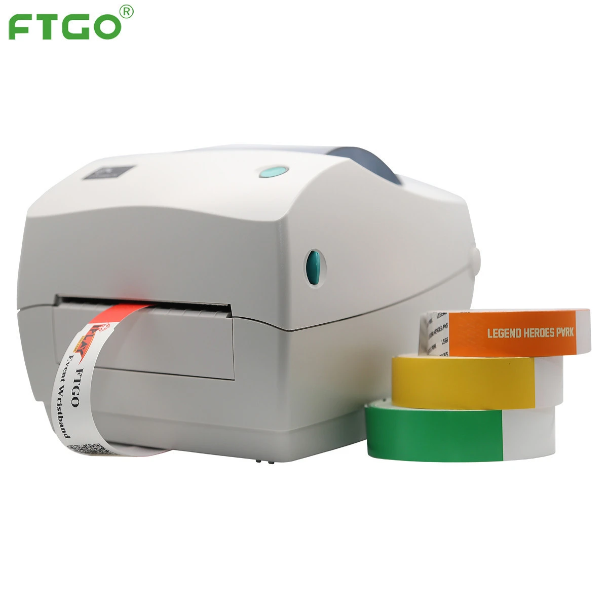 FTGO both thermal label and thermal transfer id band machine RFID tag printer Zebra GK888