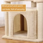 Funny Comfortable Cat Climbing Frame Solid Wood Cat Climbing Tree Luxury Cat Tower Large Wood