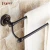 Import Fyeer Black Series Bathroom Fittings Brass Double Towel Bars from China