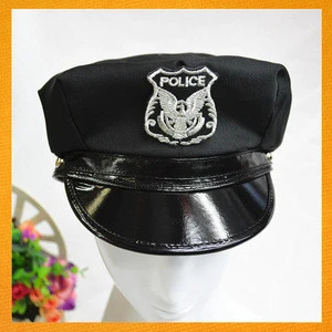 GBJY-480 2017 Hot New Products Fashion Black Military Peaked Cap, Cheap Wholesale Police Flip Top Cap Military Officer Cap