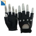 Genuine Leather Driving Gloves Men Half Finger Motorcycle Cycling Gloves Fingerless Unlined Driver Gloves