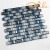 Import Glass Blue Gradient Tactile Mosaic Tile Linear Stacked Featured Wall Cladding Kitchen Backsplash Swimming Pool Bath Wall Tile from China