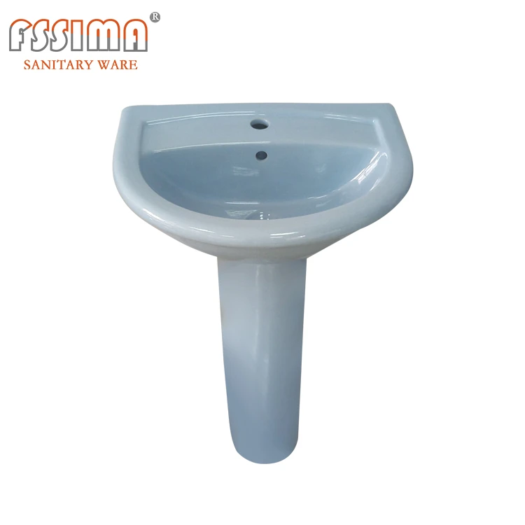 Good quality bathroom ceramic sanitary ware blue color toilet and pedestal sink toilet sets