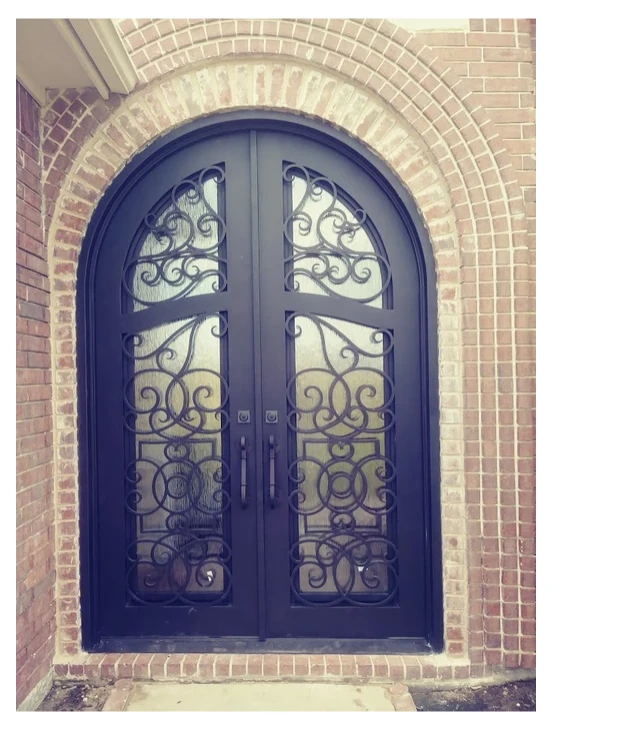 Good Quality Exterior Arches Wrought Luxury Villa Iron Door