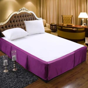 Good quality high-end hotels stain fabric bed skirt