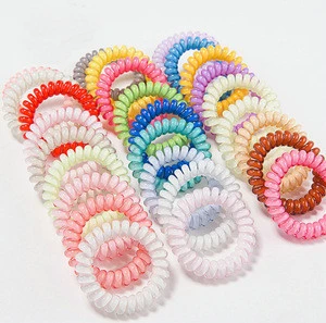Goody candy color telephone wire hair tie, elastic hair bands for girls