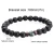Import Gorgeous 8MM Black Lava Stone Stretch Bracelet Healing Energy Semi-Precious Natural Stone Gemstone Beaded Bracelet For Men from China