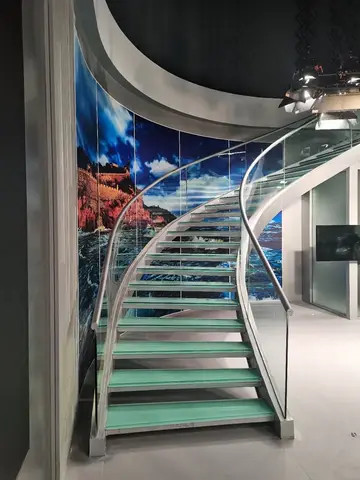Buy Grey Glass Railing Tempered Glass For Stair from Swan glass Co.,Ltd ...