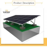 Ground solar mounting Concrete Foundation structures solar panel railing C steel  rail