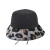 Import H017A Women Winter Fuzzy Plush Bucket Hat Vintage Leopard Printed bucket fisherman hat panama Bob hat for men women from China