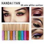 HANDAIYAN Glitter Liquid Eyeliner Sparkling Shimmer Eye Long Lasting Eyeliner Make Up Shimmer Cosmetics Luxury Woman Waterproof