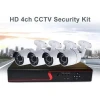HD 1080P outdoor IP66 CCTV camera system 4ch DVR kit