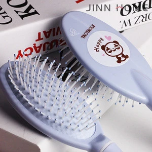 Head Jog Ceramic Ionic plastic Paddle hair Brush (Pink or blue)
