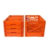 Heavy duty customized colour plastic collapsible box crate storage plastic foldable container