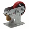 Heavy Duty Double Spring Shock Absorbing Caster Wheels 2 ton Load 8 inch 200mm Swivel Extra adjustable