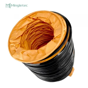 Heavy duty PVC flexible spiral ventilation hose positive pressure exhaust duct