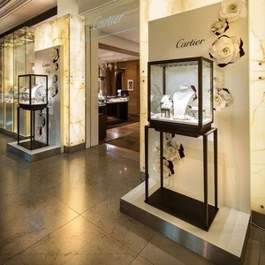 High End Custom Glass Showcase For Jewelry