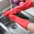 Import High quality cotton lined rubber household latex foods spray lined household gloves from China