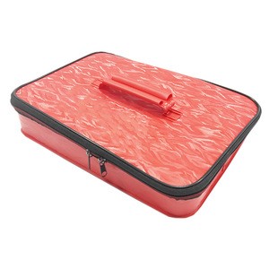 High quality custom PEVA zipper fishing storage box with handle outdoor fishing tool tackle case large capacity OEM