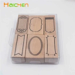 High quality Custom wooden kids rubber stamps