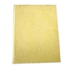 High quality handmade cotton paper yellow color white embroidered picture photo album