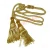 Import High Quality Handmade Golden Wood Beaded Mylar Tassel With Cord from Pakistan
