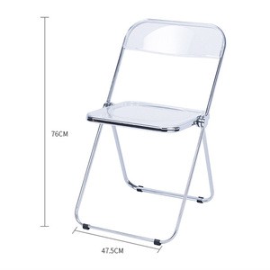 High Quality Outdoor Folding Chair White Transparent Plastic Chairs Dining Chairs For Restaurant