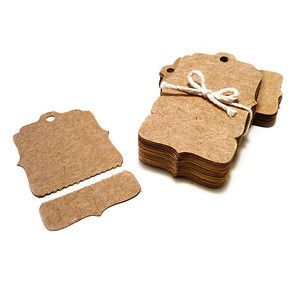 High quality Recycled Round Brown Kraft Paper Product Hang Tags