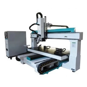 high speed 4 axis cnc rotary wood router made in China with T-slot table