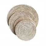 Home appliances Woven Rattan Place mat Round Braided Straw Placemats rattan placemats round