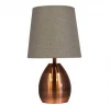 Home decor modern luxury bed side fabric shade metal table lamps &amp; reading lamps for bedroom