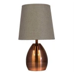 Home decor modern luxury bed side fabric shade metal table lamps & reading lamps for bedroom