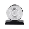 home decoration glossy wooden base table alarm clock