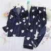 Home Suit Cotton Women Pajama Sets Cute Cartoon Dog Pyjamas Women Couples Sleepwear Casual Soft Female Suit Pijama