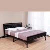 Home Use High Backrest Simple Easy Folding Metal Frame Bed