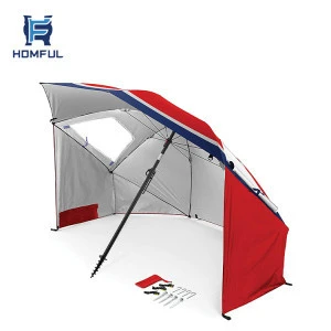 HOMFUL Portable Beach Tent Sun Shelters Camping Beach Umbrella Large Shade Beach Tent