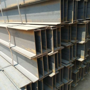 Hot rolled H-beam for high strength structure. steel H factory Q235B Q345B can be galvanized and customized For Steel structure