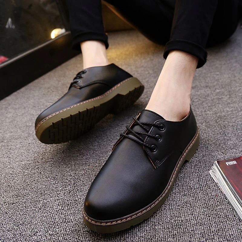 hot sale cow leather upper  rubber outsole not grind feet men genuine leather dress men office leather shoes