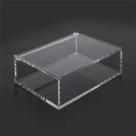 hot sale custom clear acrylic boxes with hinged lids and logo