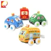 Hot sale fabric pull back cartoon car soft baby toddler toy