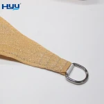 Hot sale outdoor UV resistant triangle sun shade sail HDPE sand color shade sail