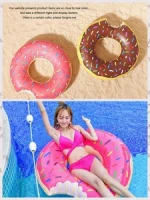 Hot Sale Summer Water Game PVC Inflatable Donut Swimming Ring