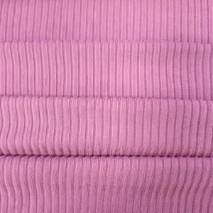 Hot sell and top elastic hand feeling peached surface rib knit fabric for dress