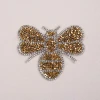 Hot selling bees embroidery rhinestone patches for baby