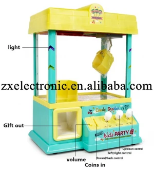 Hot selling electric toys kids coin operated game machine DIY claw machine