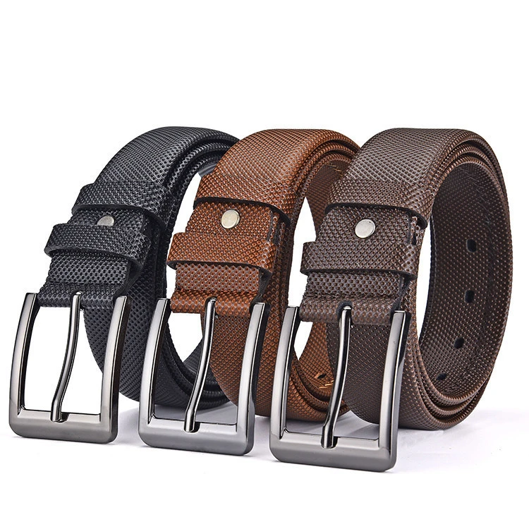 Hot Selling High Quality Metal Pin Leather Belt Pvc Pin Buckle Man Belt