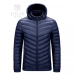 Hot Selling  Mens Jacket Wave  Quilting Outwear Winter Jacket Men Long Sleeve Mens Coat With Hoodies