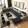 Hot selling product u shape modern latest couch furniture living room sofa set for wholesale